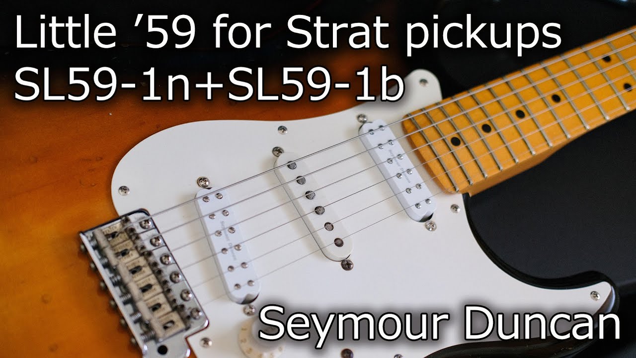Seymour Duncan Little'59 for Strat (SL59-1n)+(SL59-1b) シングルサイズハムバッカー リトル59 PAF サウンドデモ