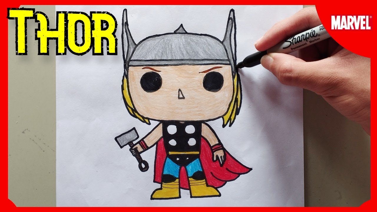 Cómo DIBUJAR a THOR FUNKO POP | Marvel Comics
