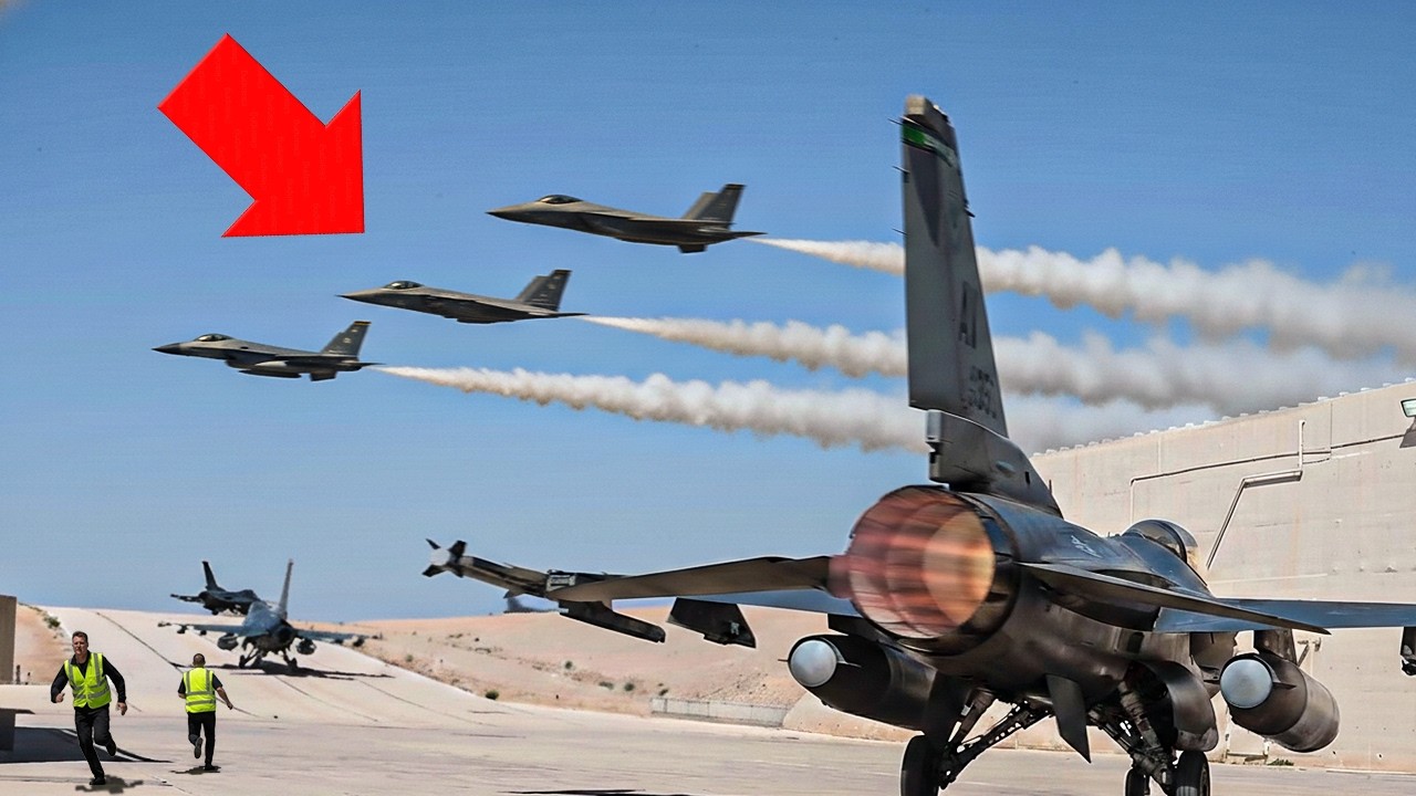 High Alert! Israel Fighter Jets F-16 F-35 and US F-15s Conduct Large-Scale Air Operations