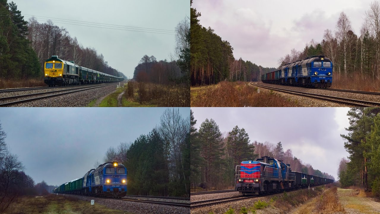 Pociągi na LHS I torze normalnym w Ciosmach i Hucie Krzeszowskiej