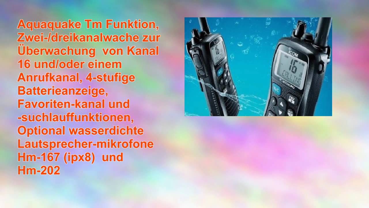 Icom Icm73euro Vhf Marinehandfunkgert Plusversion