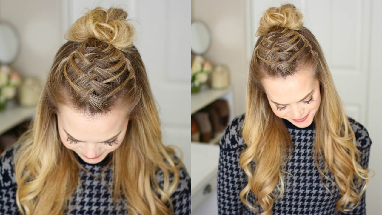 Triple French Braid Double Waterfall Mini Bun | Missy Sue