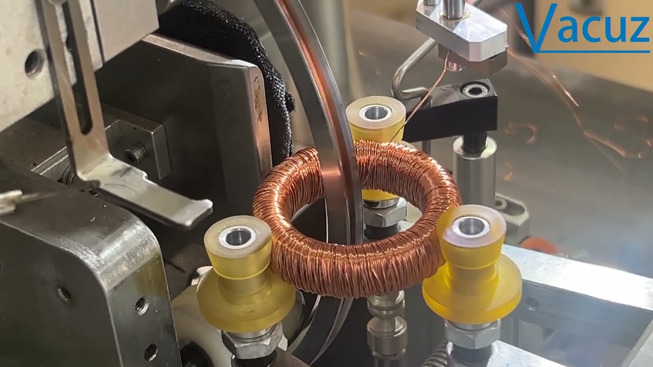 Vacuz Automatic 1710T 26 AWG Toroidal Core Inductor Side Slider Winding Machine Equipment Price