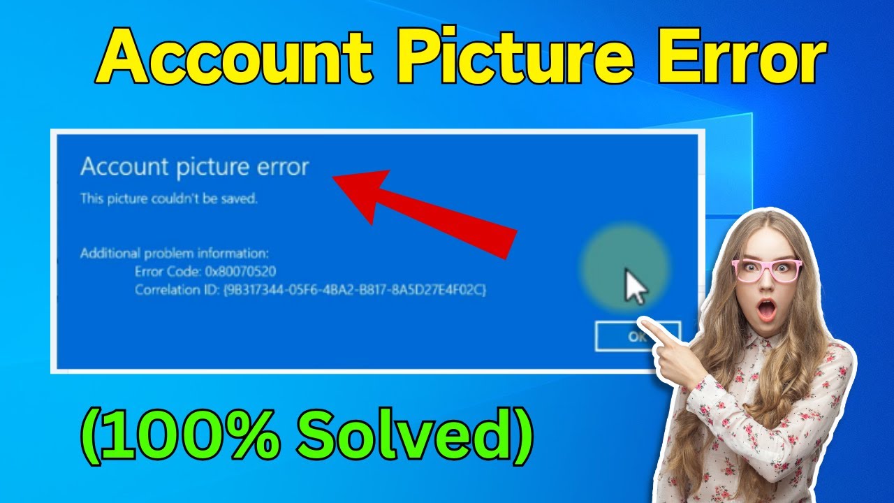 Account picture error in Windows 11 / 10 |  How to Fix This Picture failed or Couldn't be Saved ✅