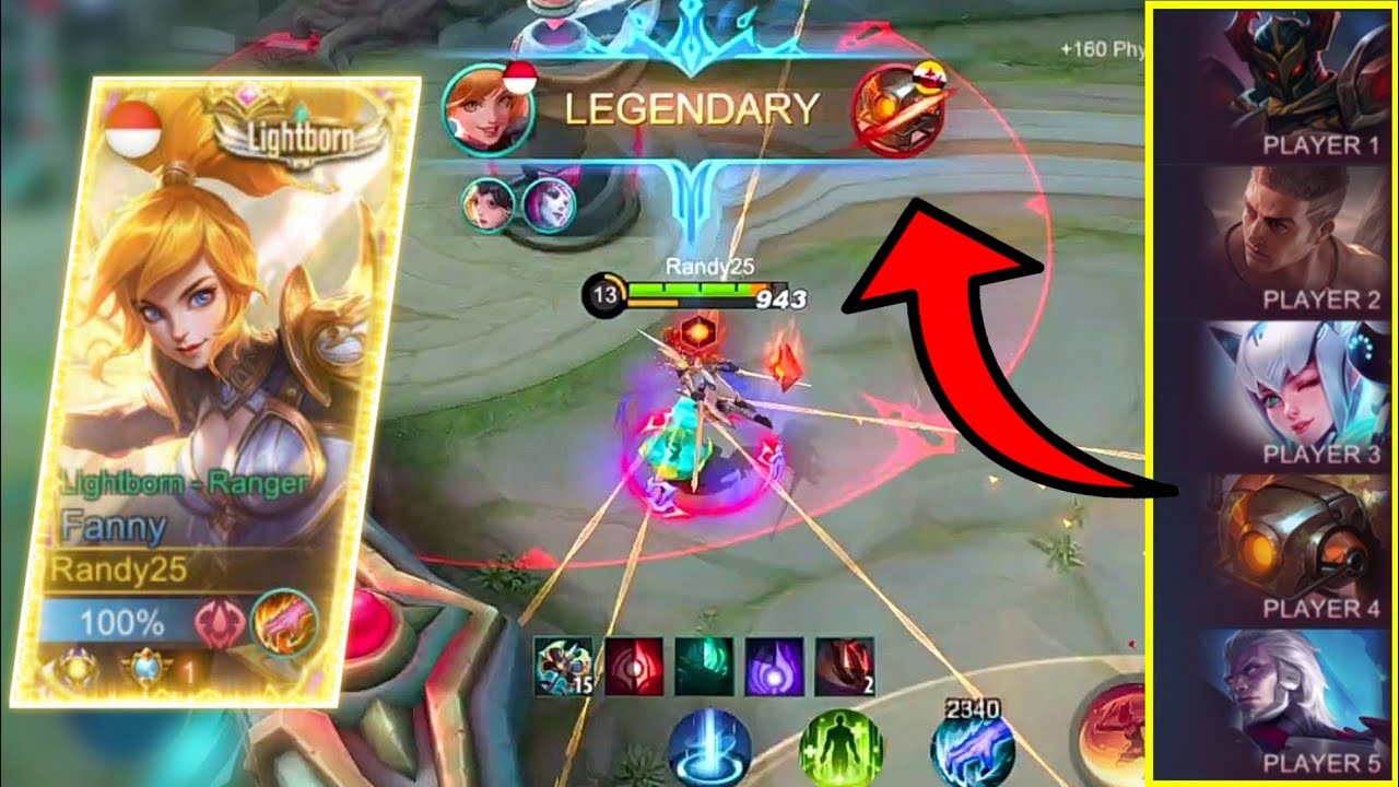 RANDY25 FANNY VS 5 COUNTER?? AUTO FREESTYLE!! | Mobile Legends