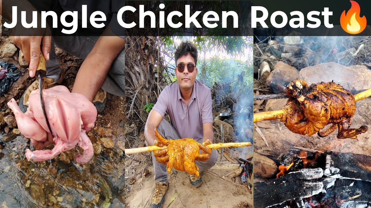 जंगल में देसी तरीके से चिकन रोस्ट 🔥 | Village Style Chicken Roast | Rajesh Jagdalpuri