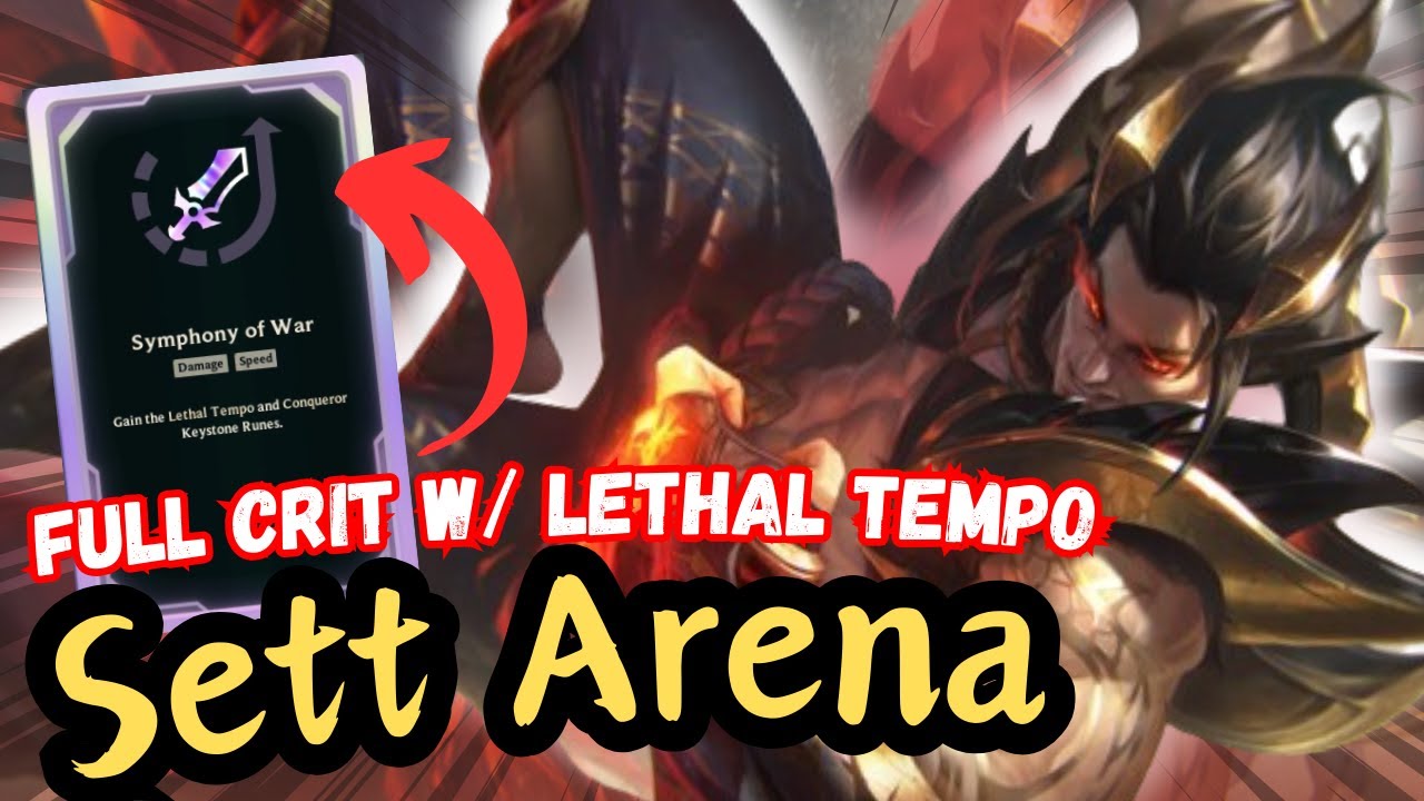 UNSTOPPABLE Sett with Full Crit Lethal Tempo in Arena 2v2v2v2!!! [ League of Legends ]