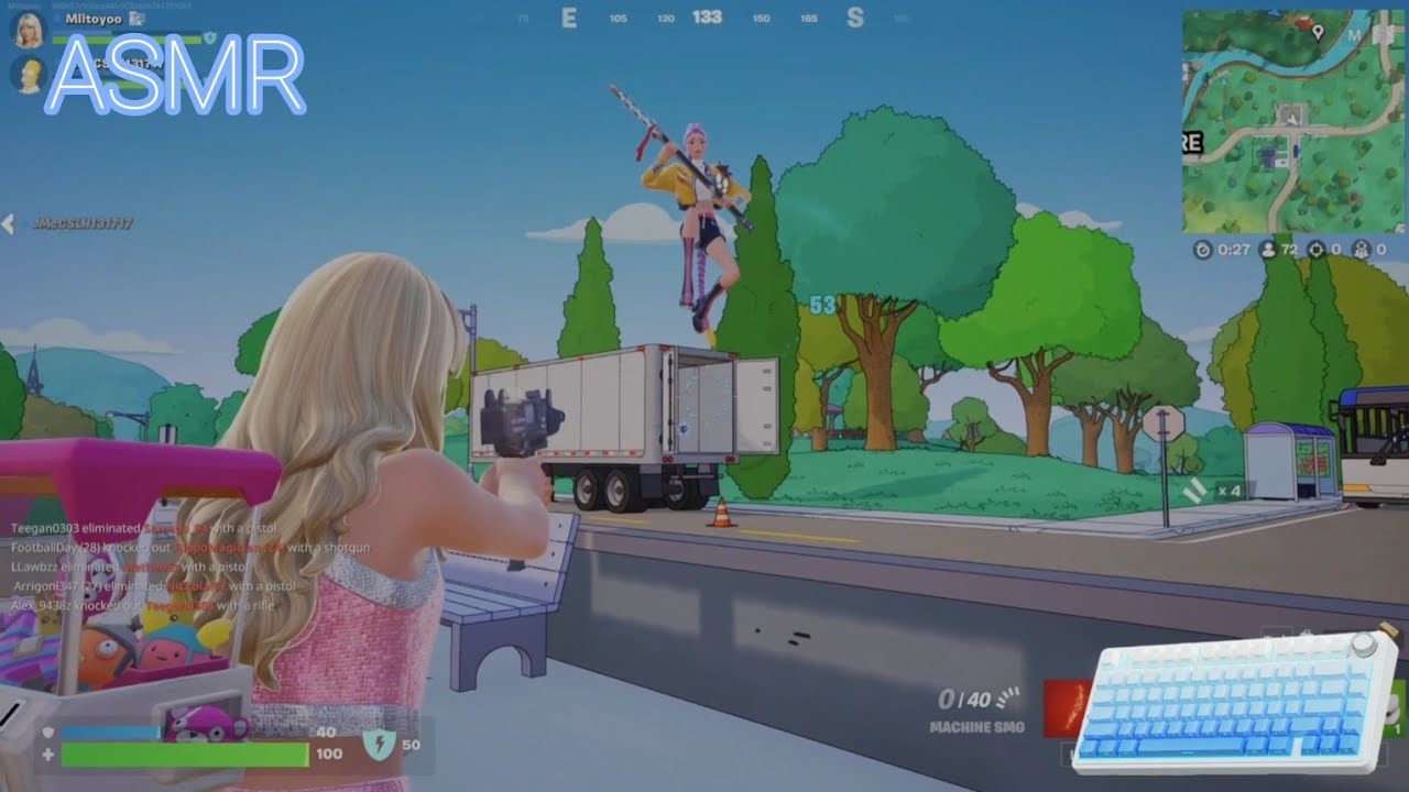 [ASMR Fortnite] i'm so unluckyyy :') keyboard + mouth sounds
