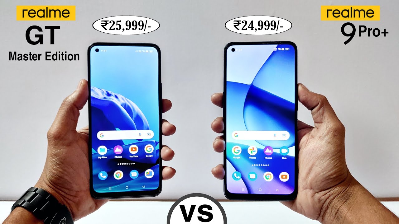 realme gt master edition vs realme 9 pro plus comparison : Speed Test, Antutu test, Fingerprint test