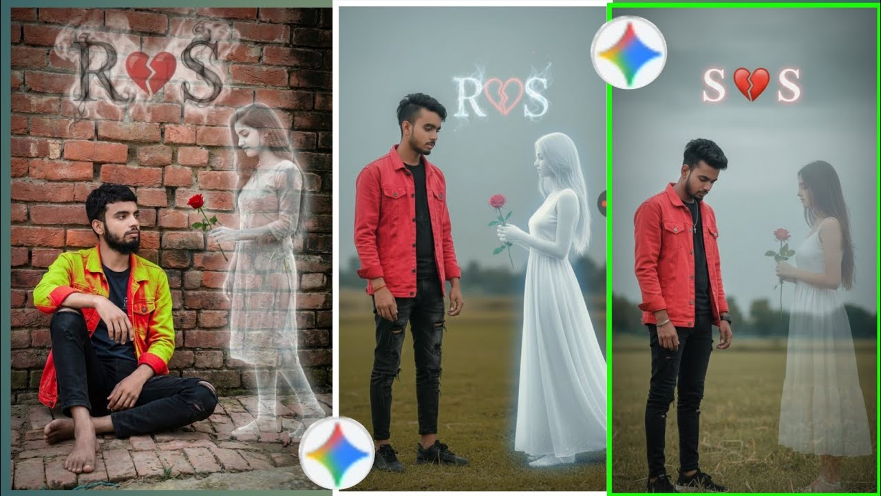 लव स्टोरी फोटो कैसे बनाएं👇instagram trending gemini photo editing|| name and girl Love photo editing