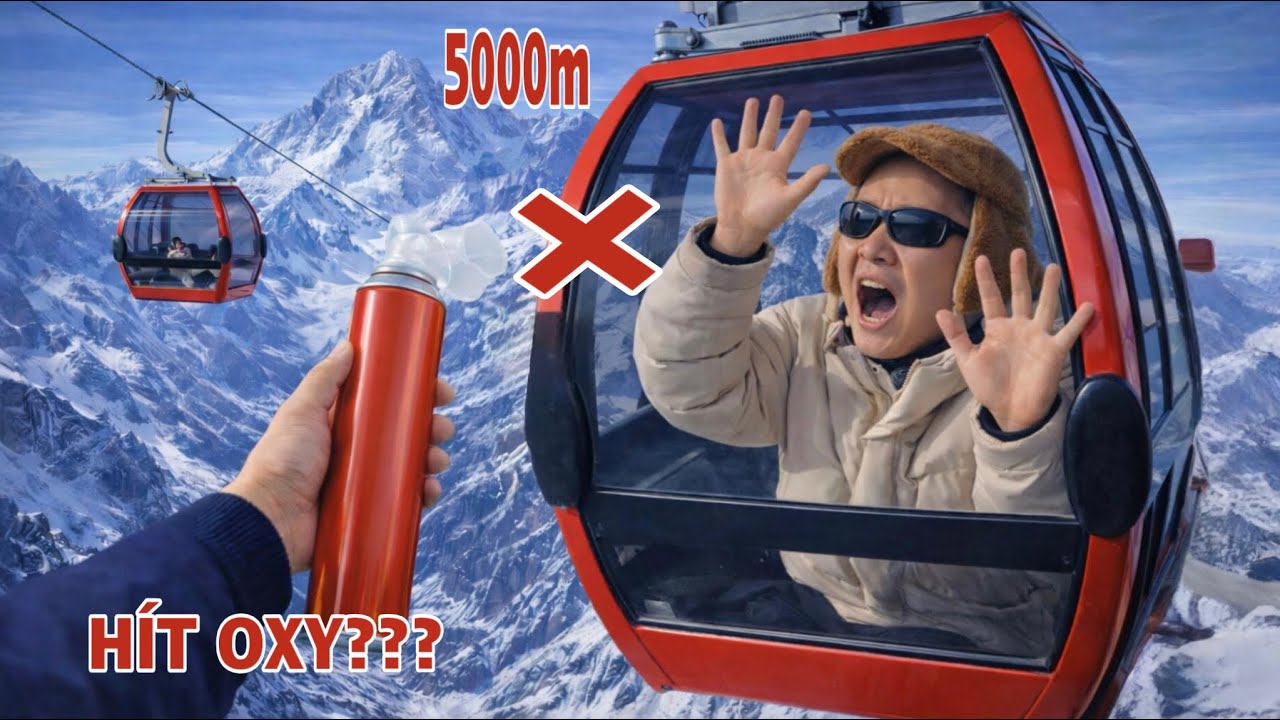 Liều Mạng Không Thở Oxy Trên Núi Tuyết 5000m, SỐC ĐỘ CAO Với Cáp Treo Cao Nhất Thế Giới