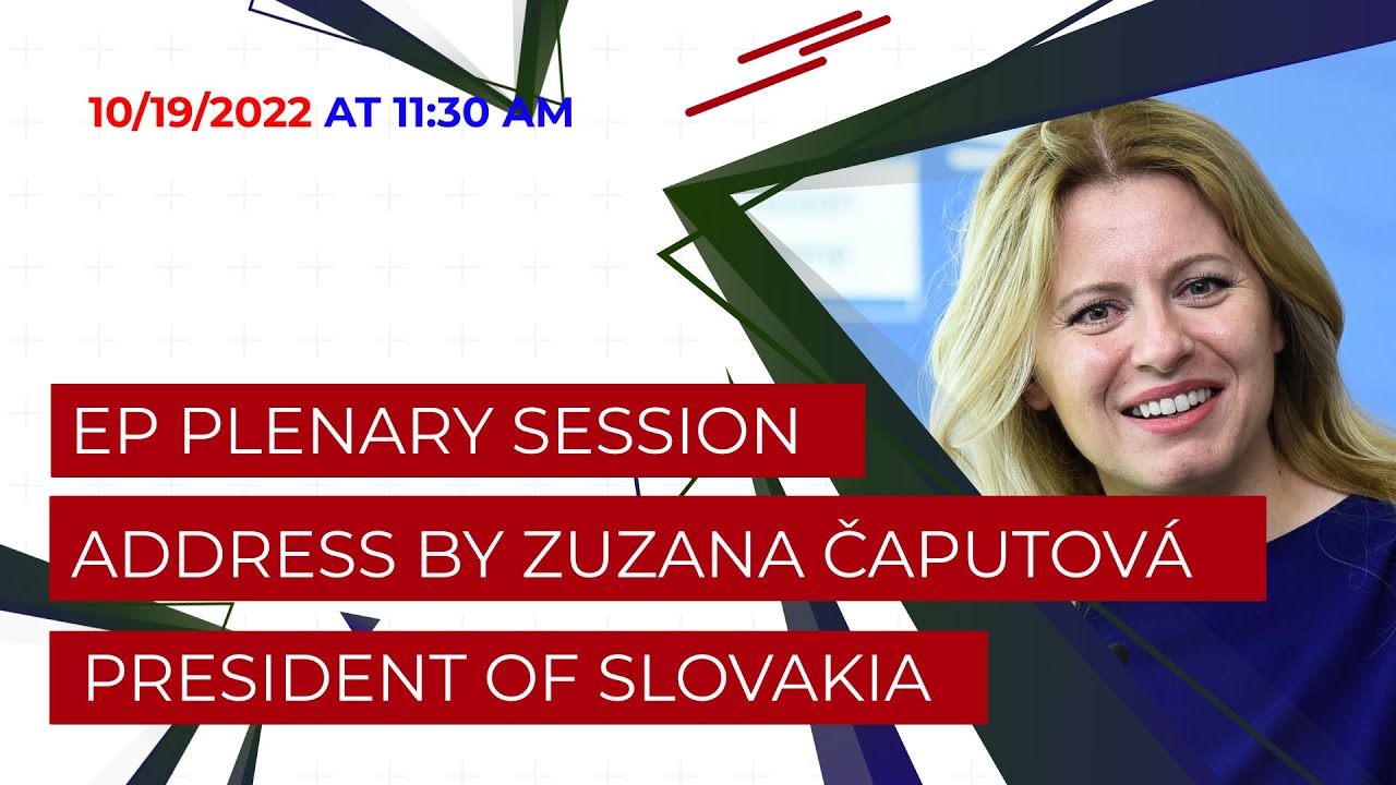 Live - Address by Zuzana Čaputov&aacute;, President of Slovakia.