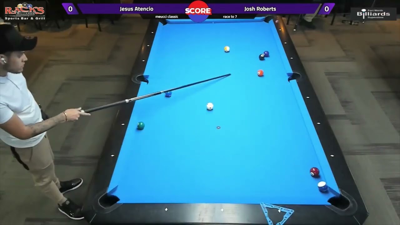 Josh Roberts vs Jesus Atencio | 2021 Racks Billiards Sanford FL Open 10-Ball 2nd Annual Meucci Class
