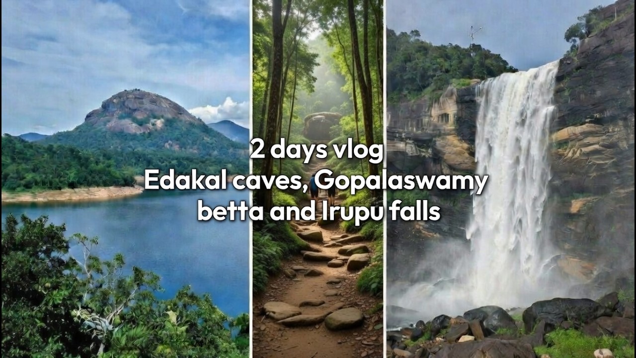 Wayanad Road Trip | Gopalaswamy Betta, Edakkal Caves, Irupu Waterfall & Love Lake | Vlog in English