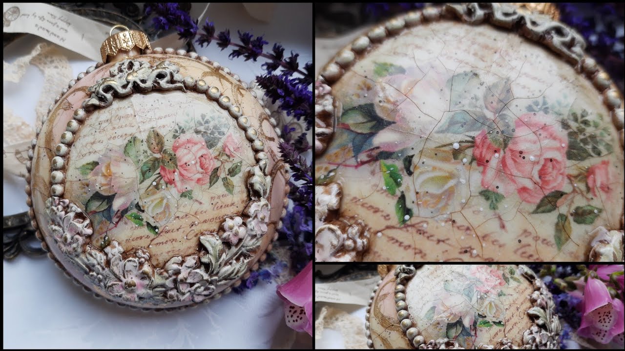 Vintage ornament 🌸 Decoupage 🌸 Home decor