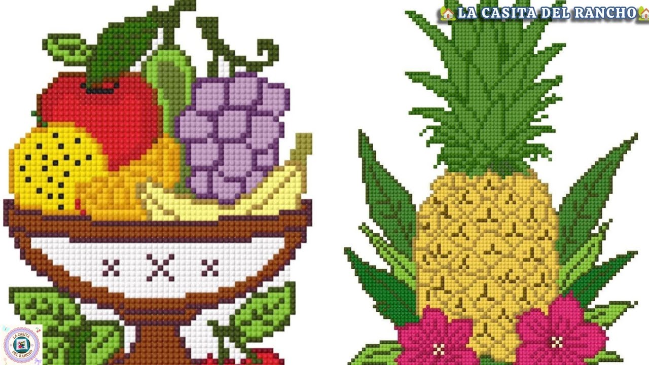 BONITAS MUESTRAS DE GRÁFICOS PARA BORDAR PUNTO DE 🧶🪡🏡💐🌺🌹