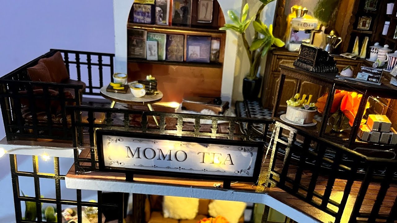 DIY MINIATURE DOLLHOUSE MOMO TEA HOUSE