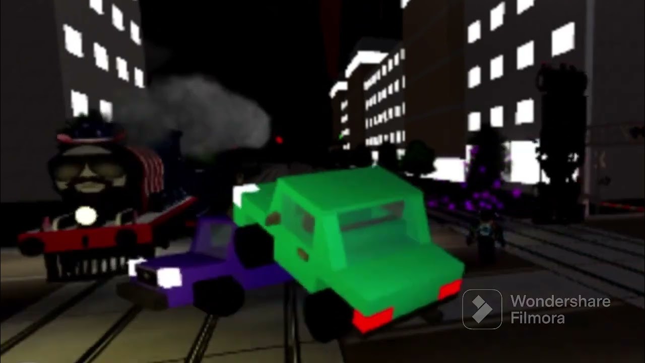 Train hits car compilation in Rails Unlimited Roblox