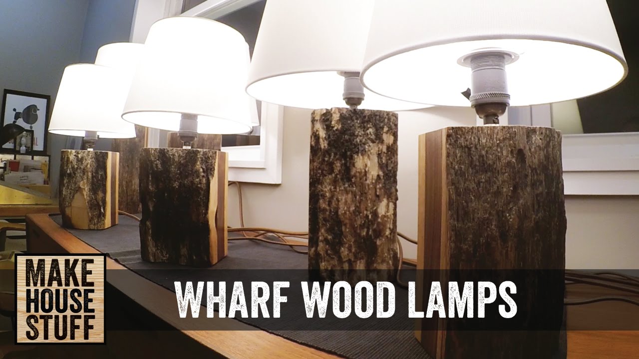 Making a few Reclaimed Wharf Wood Lamps