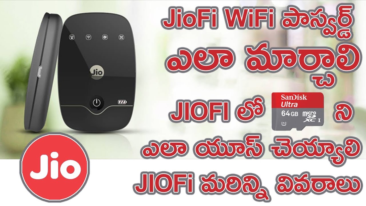 How to use SD Card in JioFi II how to change wifi password || in Telugu ||  Tech-Logic