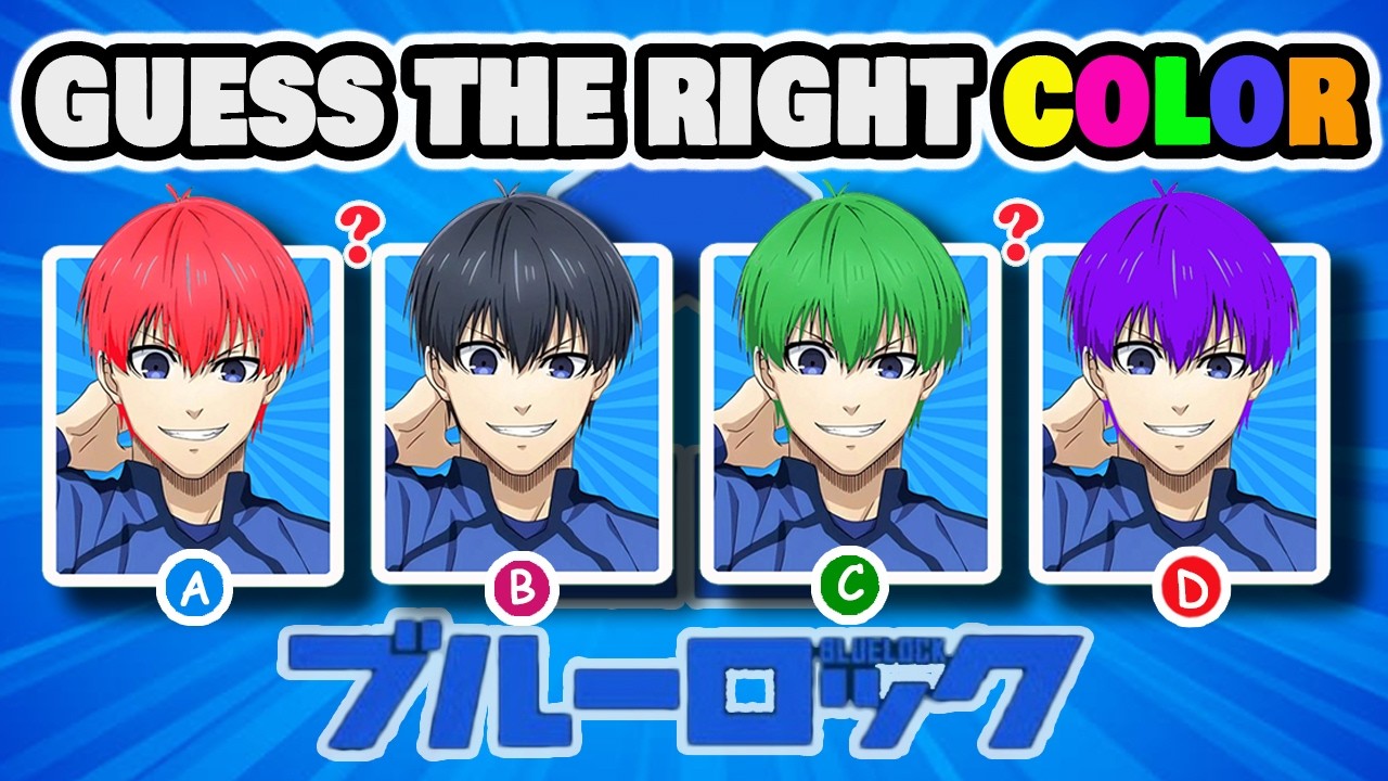 ✅CAN YOU GUESS THE RIGHT HAIR COLOR?! (BLUELOCK ANIME)@brainitquiz​