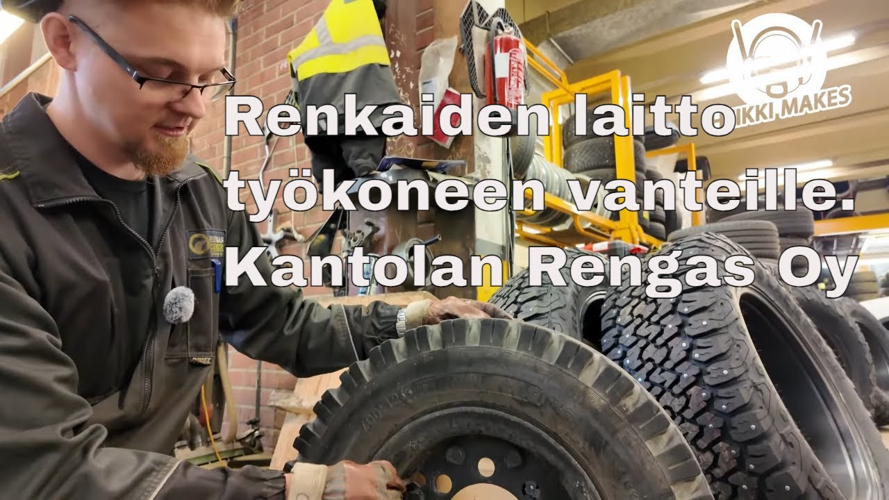 Miten asennetaan renkaat työkoneen vanteelle? Työn alla trukin renkaat Kantolan Rengas Oy