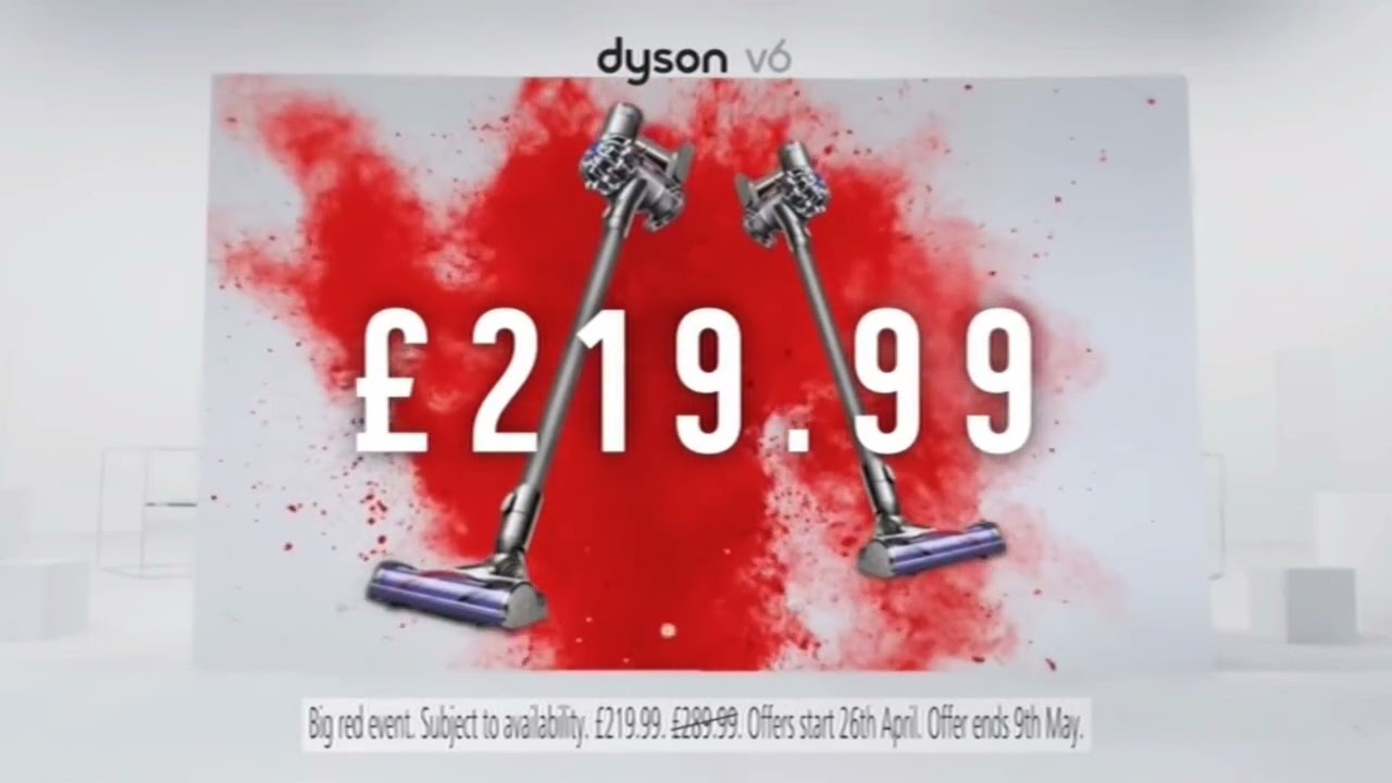 Argos Big Red Event Vacuum Laptop Bed Advert 2017￼