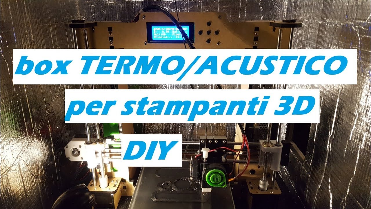 BOX TERMO ACUSTICO per tutte le STAMPANTI 3D. RUMORE E DISPERSIONE TERMICA
