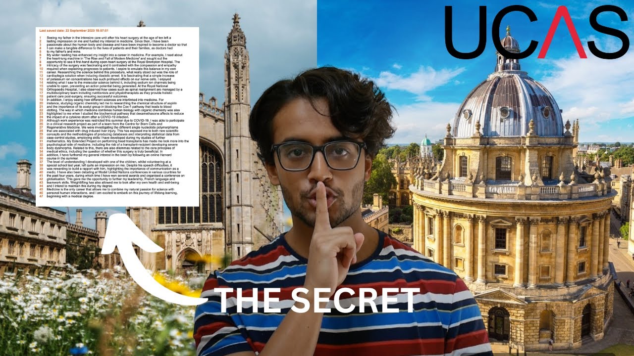 THE SECRET TO WRITING AN OXBRIDGE PERSONAL STATEMENT  || Sigmamed.co.uk BMAT course