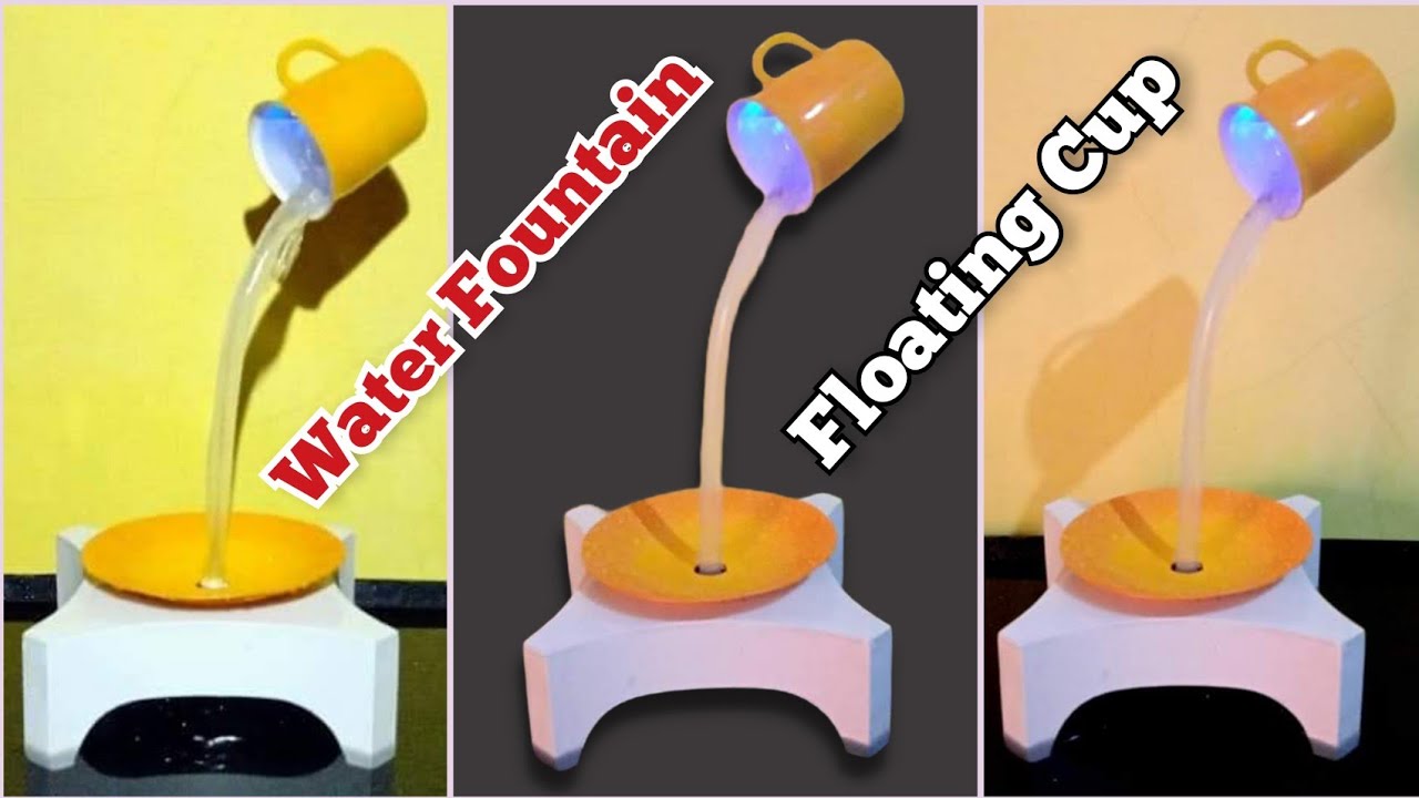 Water Fountain || Air Mancur Cangkir Melayang di udara || Lampu Hias dari Pipa Paralon PVC.