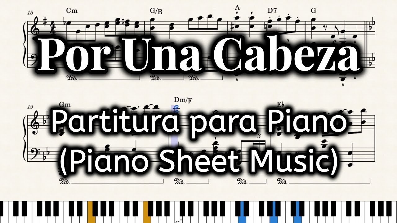 Por Una Cabeza - Carlos Gardel - Partitura para Piano (Piano Solo Sheet Music)