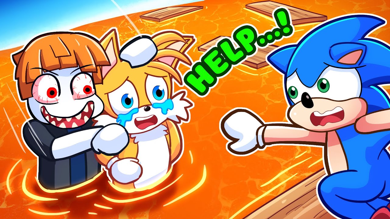 🦔 ESCAPE SCARY BACON FLOOR | Sonic Plays Roblox The Floor Is Bacon with Tails!