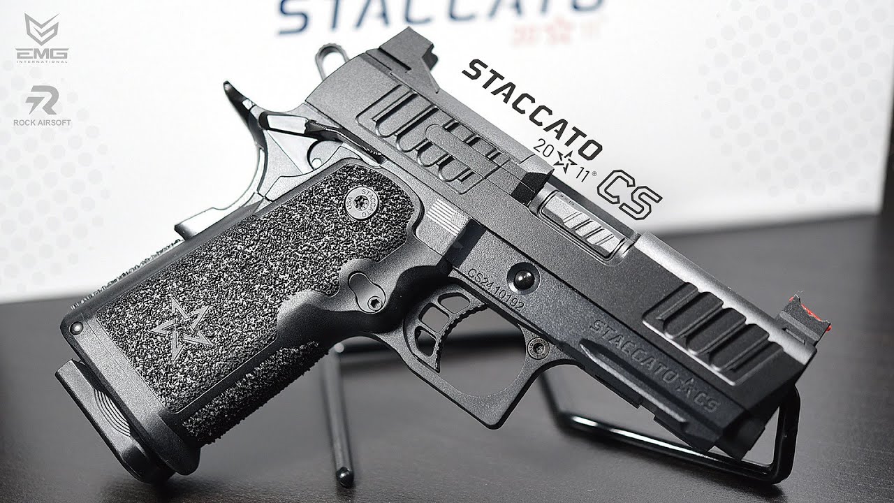 磐石生存遊戲 AIRSOFT EMG STACCATO CS SAVIA  GBB PISTOL GASBLOWBACK UNBOXING 開箱