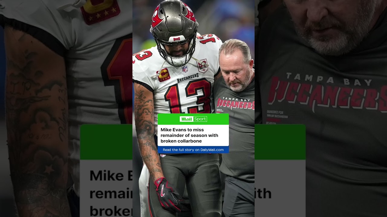Tampa Bay Buccaneers star Mike Evans broke his collarbone last night in the Buc's 24-9 loss to the