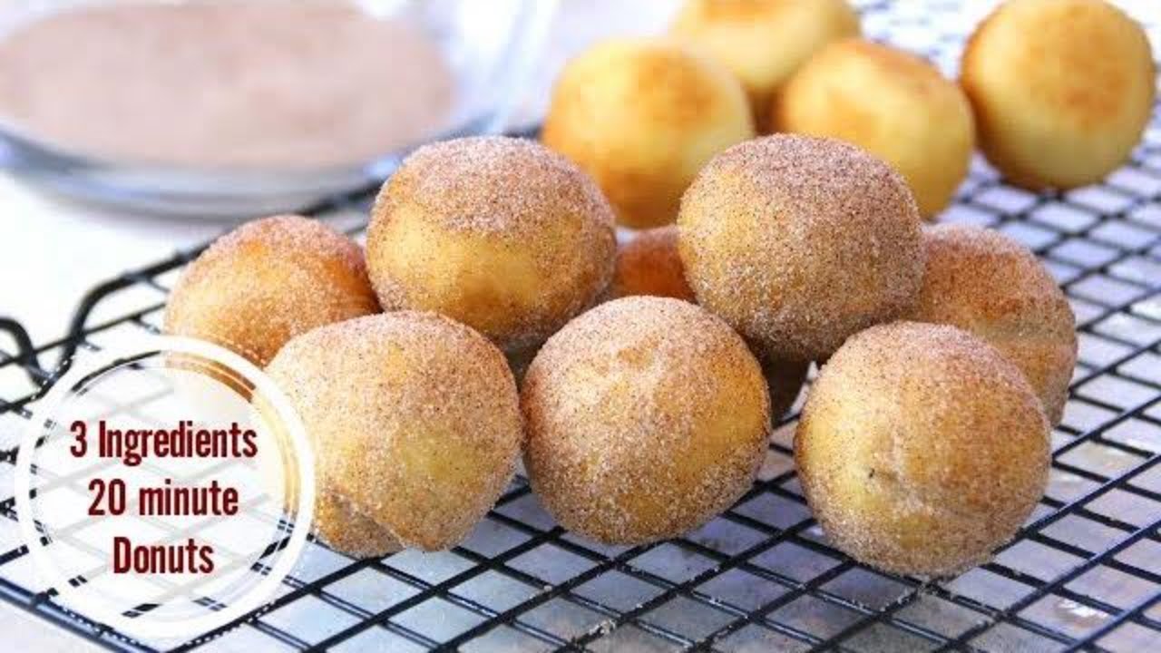 Пончики с корицей и сахаром &mdash; 3 ингредиента, 10 минут