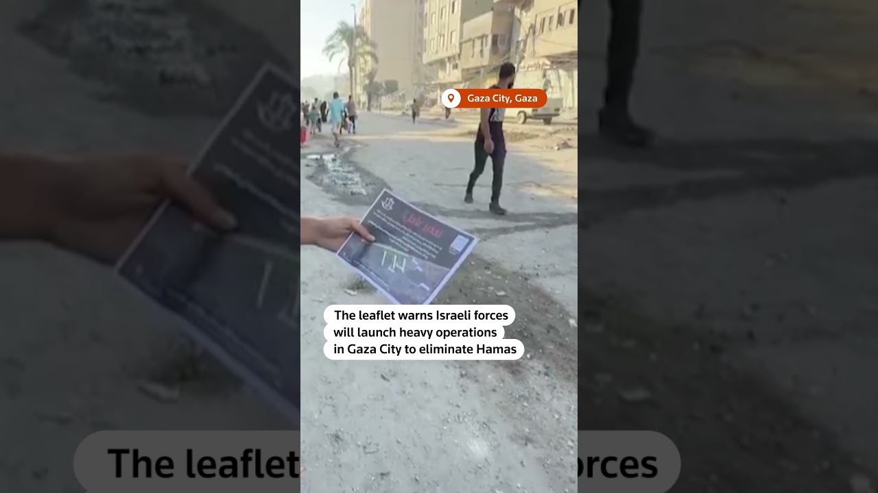 Israeli army drops leaflets over Gaza City ordering evacuation