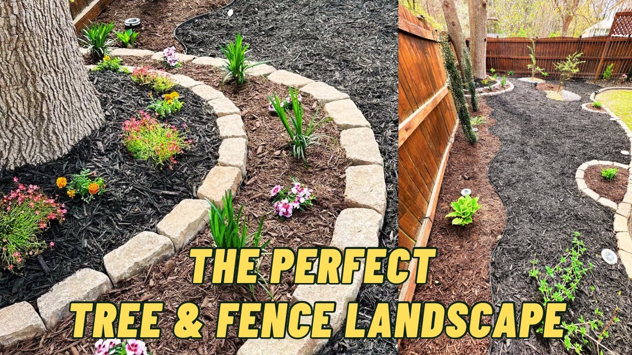 The Perfect Tree & Fence Landscape|Spring Outdoor DIY Projects