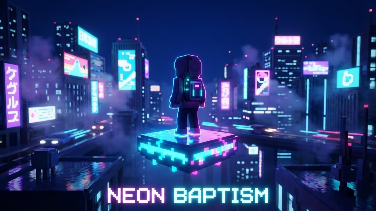 Neon Baptism – DannyHO | Minecraft-Style EDM Visual