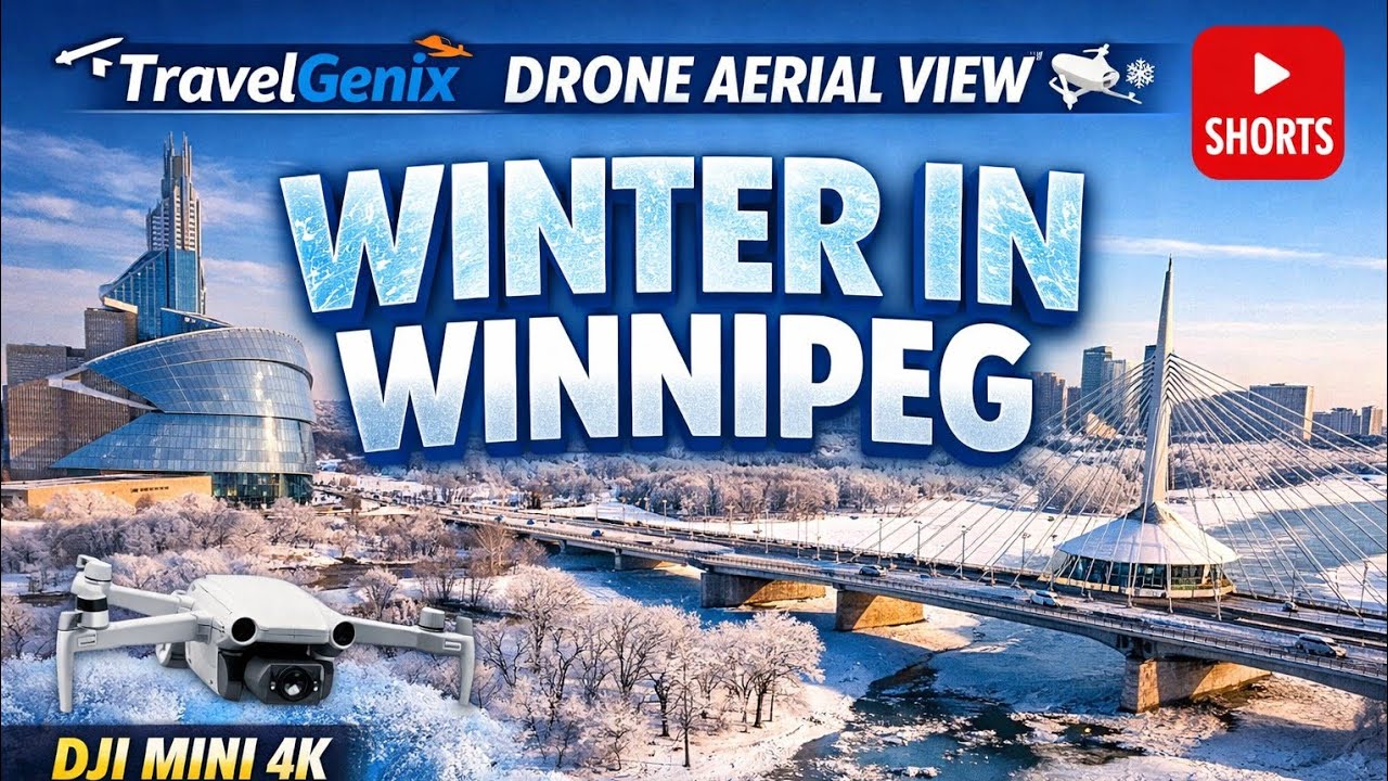 Travel Genix Drone Aerial View | Winter in Winnipeg!