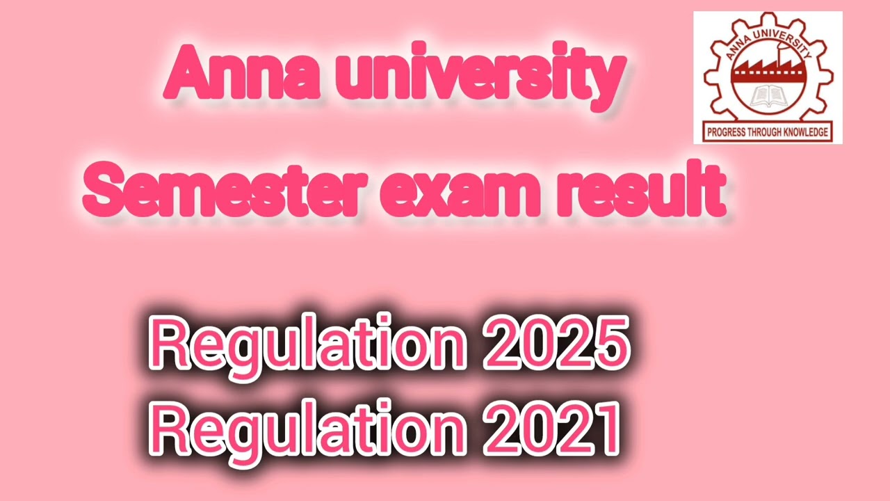 Anna university result update