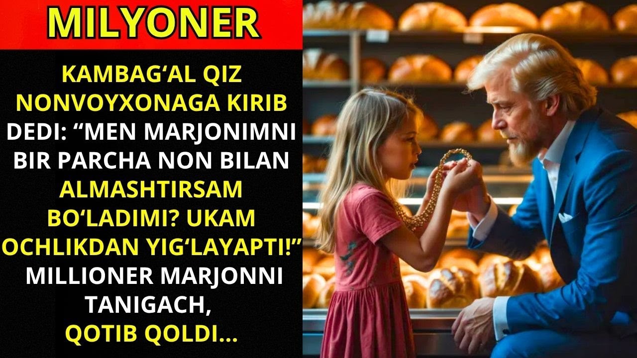 BEKARR QIZ MILLI­ONERGA SO‘RAYDI: «BU BOYUNBAXTNI BIR PÜT­IDA NONGA ALMASHI­TSAM BO‘LADIMI?»