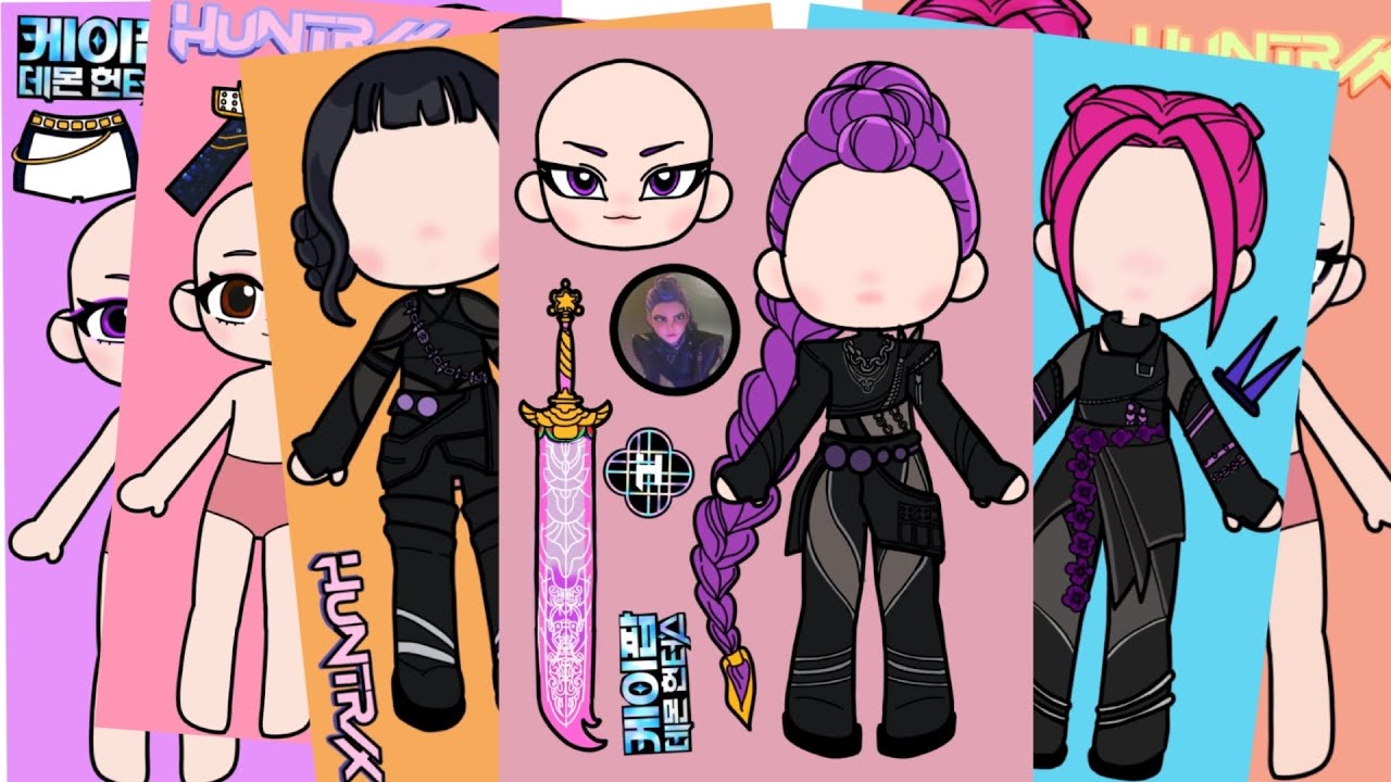 KPop Demon Hunters HUNTR/X Kill Saja diy sticker 케이팝 데몬헌터스 헌트릭스 스티커 #sticker #kpopdemonhunters