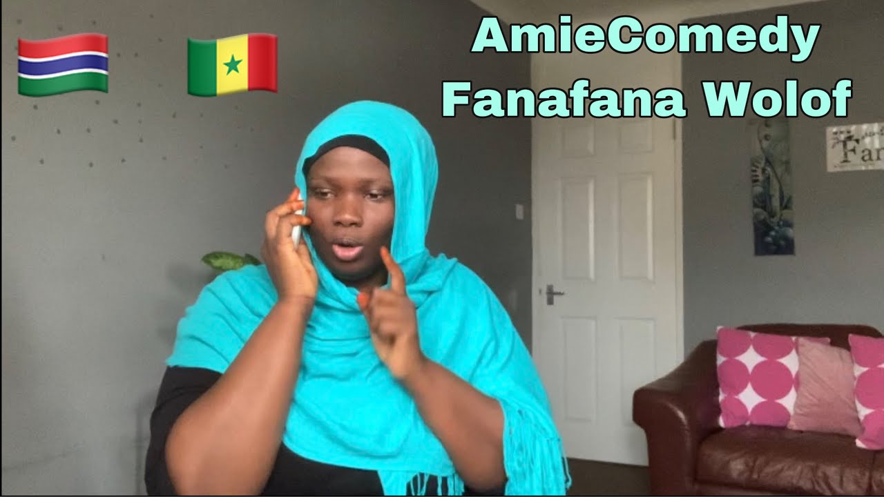 AmieComedy, Senegal and Gambia Fanafana Wolof comedy on call with my daughter abroad