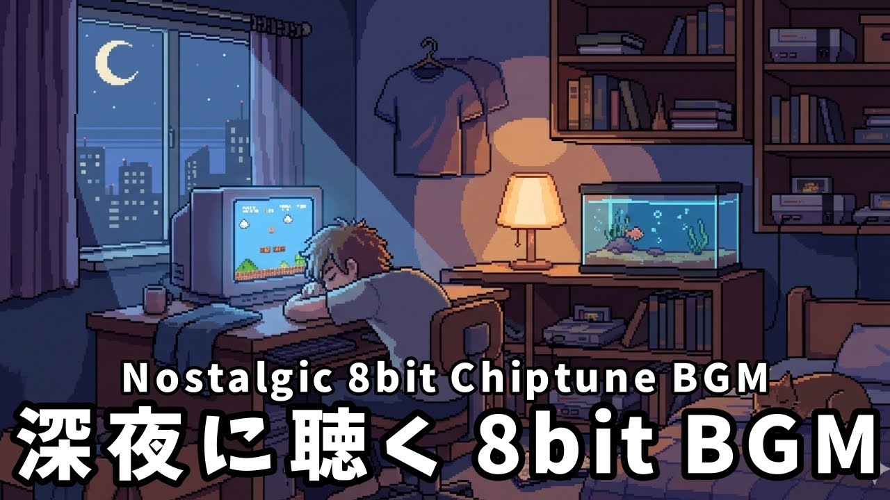 夜更けのピクセルルーム｜Nostalgic 8bit Chiptune BGM深夜作業向け
