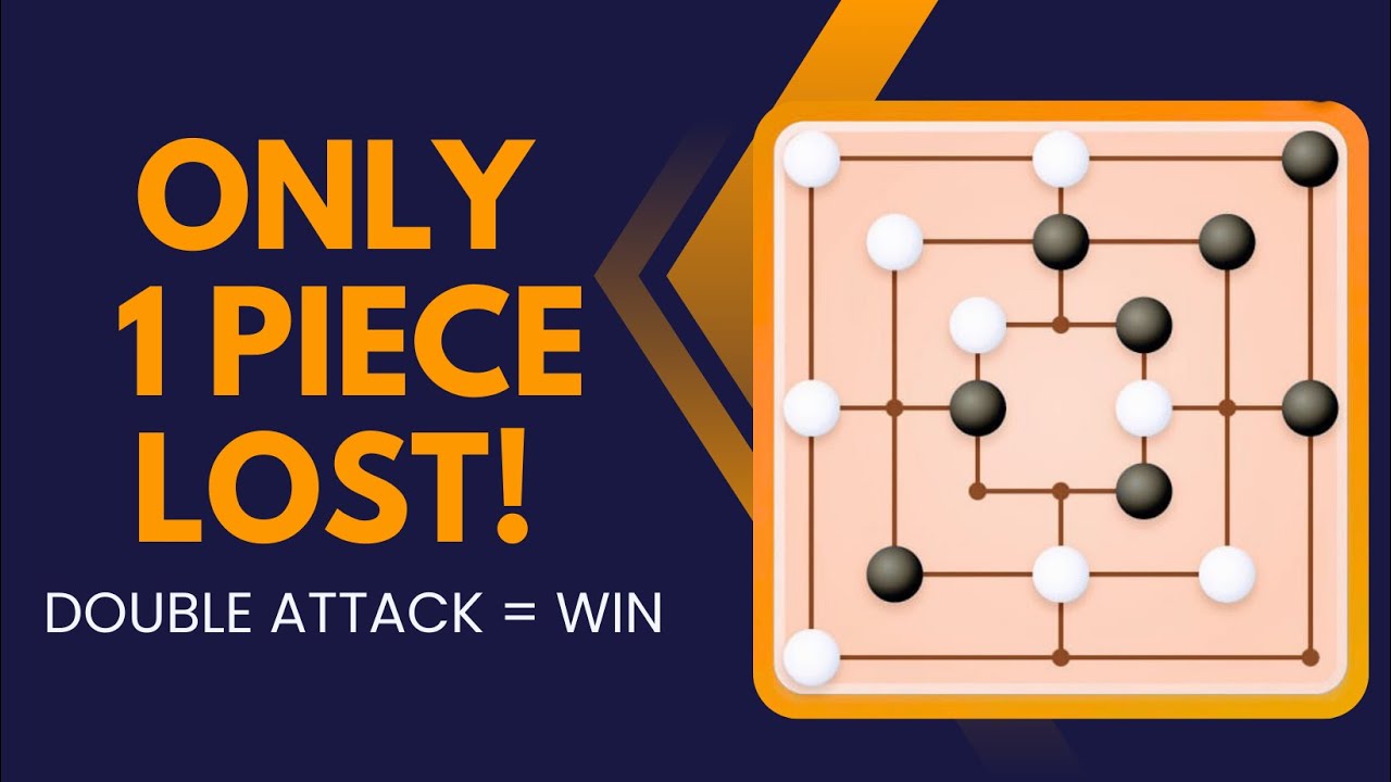 Lost Only One Piece… Then Double Attack Won the Game! | Mills Game Endgame Mastery