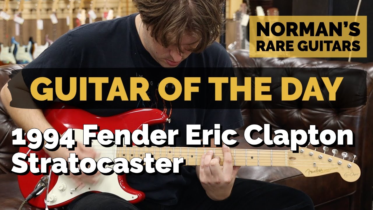 Гитара дня: Fender Eric Clapton Stratocaster Torino Red 1994 года | Редкие гитары Norman's