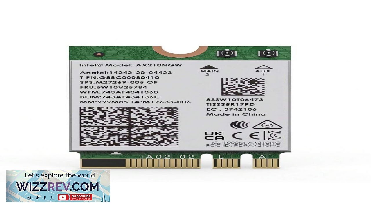 Беспроводная сетевая карта WAVLINK WiFi 6E Intel AX210 Tri Band 5400 Мбит/с 2,4 ГГц 5 ГГц 6 ГГц
