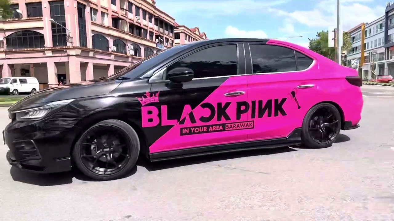 The Making of Blackpink Livery Honda City  x Cars Dere Magenta Pink