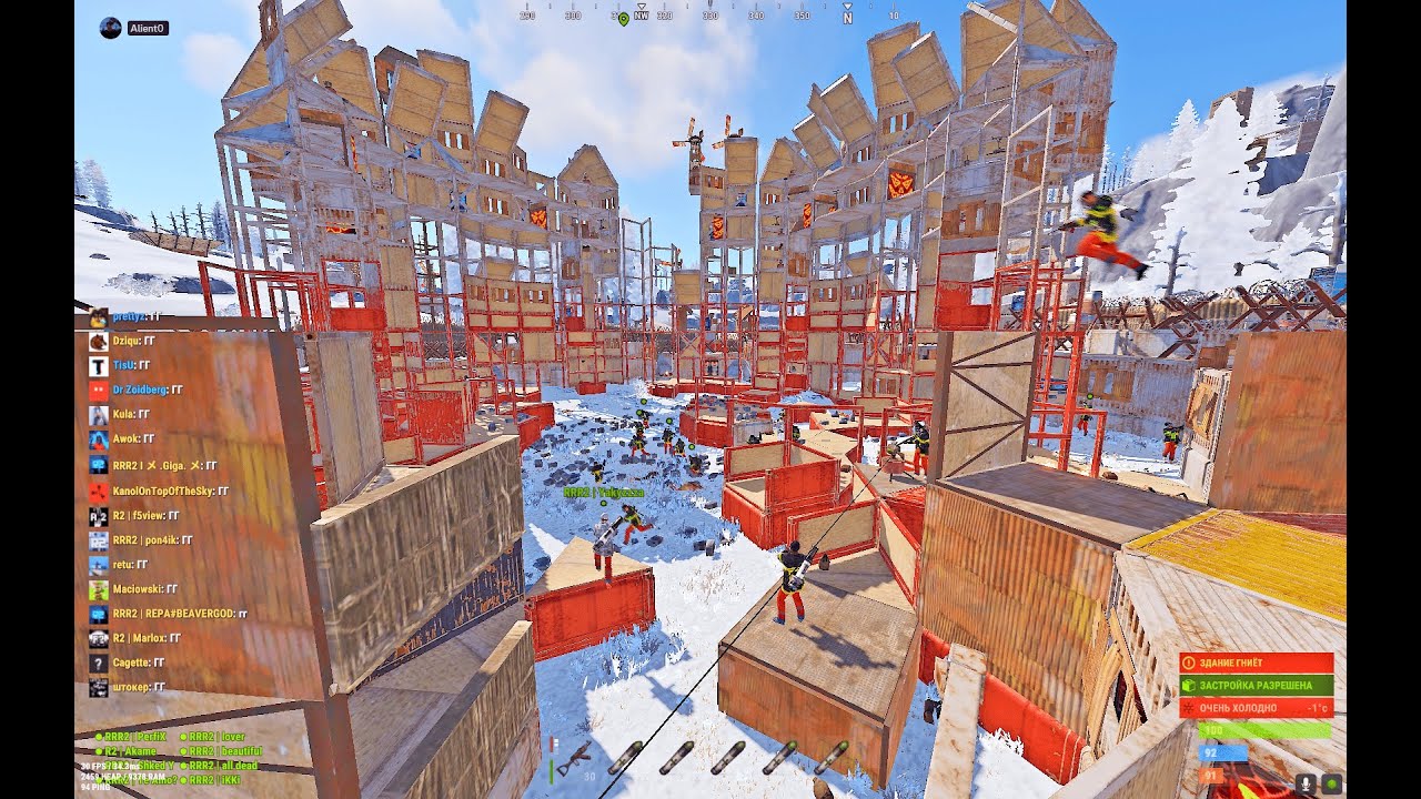 Rustoria EU Long History Raid on Rust 3500 Rocket R2 VS SS
