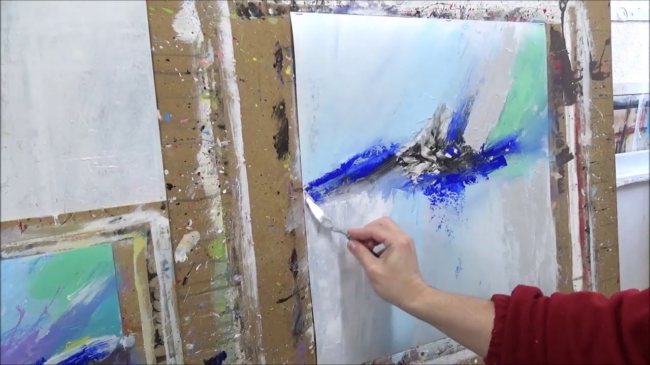 La pintura abstracta / acrílicos / Espátula / Colores del Alma